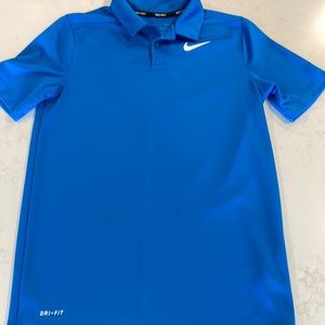 Boys blue Dri-fit golf polo